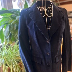 Vintage Navy blue velvet blazer